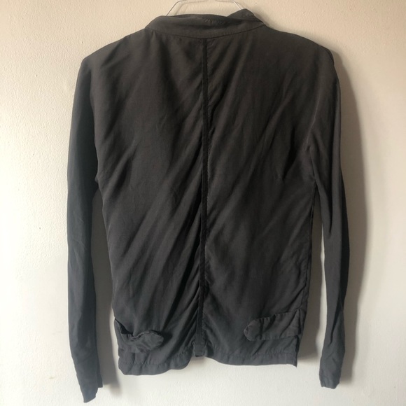 ❤️Zara Asymmetrical Lightweight Moto Jacket/ Blazer Gray Grey - Picture 2 of 4